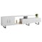 Leisuremod Avery TV Stand with MDF Cabinet and Powder Coated Steel Legs, White ATS69W - alternate 4