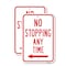 Signmission No Stopping Any Time With Left Arrow, 12'' X 18'' 2 Signs, Heavy Gauge Aluminum, 2PK A-1218-2PACK-24969 - alternate 1
