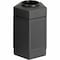 Safco Canmeleon 30 gal Pentagon Outdoor Can, Black, None, Plastic, 18 in 9485BL - alternate 1