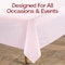 Smarty Had A Party 54 x 108 Pink Rectangular Disposable Plastic Tablecloths 96 Tablecloths, 96PK 813270-PNK-CASE - alternate 3
