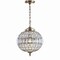 Jonathan Y Georgina 12" Crystal/Metal LED Pendant, Antique Brass JYL6110A - alternate 2