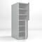 Pucel Heavy Duty Storage Locker, Two Door, 24in W x 36in D x 74in H, 4in Base, Adjustable Shelves, Gray DLCU-2436-2-AS-B - alternate 1