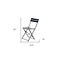 Homeroots Set of Two Black Aluminum Outdoor Folding Dining Chairs 606524 - alternate 3