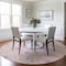 Homeroots 8' Pink Purple And Gray Round Oriental Washable Indoor Outdoor Area Rug 598066 - alternate 2