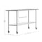Flash Furniture Reese 24x72 Portable Work Table, SS Top Shelf, Galvanized Steel Undershelf, 4 Casters w/2 Locking NH-WT-2472-CAS-GG - alternate 2