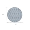 Homeroots 8' Denim Blue And Ivory Round Ogee Washable Indoor Outdoor Area Rug 601550 - alternate 2