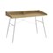 Homeroots 47" Natural and White Wood and Metal Parsons Computer Desk 489860 - alternate 1