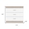 Homeroots 29" Light Gray and White Three Drawer Dresser 472120 - alternate 2