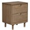Homeroots 25" Solid Wood and Wood Two Drawer Nightstand 399258 - alternate 2
