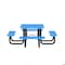 Flash Furniture Square Blue, Polyethylene, Steel, 79.75 in L SLF-EMS46-H60L-BL-GG - alternate 3