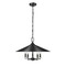 Z-Lite Rialto 5 Light Pendant, Matte Black Outer, Signature Rubbed Brass Inner, 22 In W x 14.5 In H 1953-22MB - alternate 3