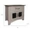Homeroots 27" Gray Solid Wood One Drawer Nightstand 527059 - alternate 3