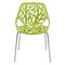 Leisuremod Modern Asbury Dining Chair with Chromed Legs, Green, 2PK AC16G2 - alternate 4