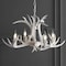 Jonathan Y Eldora 26" 4-Light Rustic Farmhouse Adjustable Resin Antler LED Chandelier, White JYL6301B - alternate 4