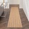Homeroots 12' Natural And Beige Geometric Indoor Outdoor Runner Rug 564121 - alternate 3