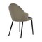 Armen Living Rocco Upholstered Dining Chair in Taupe Gray and Black Faux Leather w Black Metal Legs - Set of 2 LCROSITAGRYBLK - alternate 3