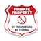 Signmission Private Property Shield Sign No Trespass, 6 inch X 6 inch, Plastic Sign, 2PK SHI-P-2PACK-6-447 - alternate 1