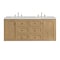 James Martin Vanities Laurent 60 in. Double Vanity, Light Natural Oak, w/ 3 CM Eternal Jasmine Pearl Quartz Top 545-V60D-LNO-3EJP - alternate 3
