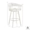 Armen Living Chelsea 30in Swivel Bar Stool with Gold Brushed Stainless Steel and Anchor Gray Fabric LCCSBABGLAGRY30 - alternate 3