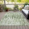 Homeroots 5' X 8' Green And Ivory Abstract Washable Indoor Outdoor Area Rug 612654 - alternate 2