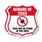 Signmission Beware Of Ticks Shield Sign Ticks May Be, 18 inch X 18 inch, Vinyl Decal, 2PK SHI-D-2PACK-18-362 - alternate 1