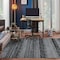 World Rug Gallery Contemporary Minimalistic Stripe LInes Area Rug 5 ft x 7 ft Black WR30BLACK5X7 - alternate 2