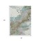 Homeroots 8' X 10' Teal Blue And Brown Abstract Washable Indoor Outdoor Area Rug 631894 - alternate 3