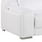 Homeroots 89in White and Silver Italian Leather Power Reclining Loveseat With Storage 633753 - alternate 3