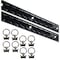 Mytee Products 4 Feet L-Track Black Powder Coated 2 and Stud with Black Powder coated Ring 8, 8PK LTK4-BLKx2-LTKS-BLKx8 - alternate 4