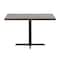 Flash Furniture Bennett 30 in x 48 in Solid Wood Indoor Tabletop in Dark Brown with 23.75 in x 29.5 in Dining Height GSF-REC3048-DKBRN-T2230-GG - alternate 2