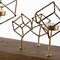 Homeroots 8" Brass Distressed Geometric Metal Tabletop Tealight Candle Holder 608385 - alternate 2