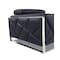 Homeroots 72in Black and Silver Italian Leather Loveseat 720582 - alternate 3