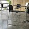 Flash Furniture Commercial Plastic Stack Barstool with Contoured Back and Sled Base in Black RUT-239AH-BS-BK-CHR-GG - alternate 2