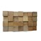 Homeroots Brown 3D Embossed Block Teak Reclaimed Wood Decorative Wall Panels 617485 - alternate 2