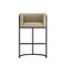 Manhattan Comfort Cosmopolitan Metal Upholstered Barstool in Greige BS015-GE - alternate 3