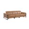 Homeroots 103" Chestnut Top Grain Leather Reclining Metal USB Sofa 720330 - alternate 2