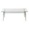 Office Star Products Brooklyn  Glass Top Coffee Table, Glass/Brushed Nickel Finish MG1242S-NB - alternate 3