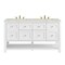 James Martin Vanities Breckenridge 60 in. Double Vanity, Bright White, w/ 3 CM Victorian Silver Quartz Top 330-V60D-BW-3VSL - alternate 1
