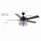 Jonathan Y Paolo 52" 3-Light Farmhouse Industrial Iron Scroll Drum Shade LED Ceiling Fan w/ Remote, Black/White JYL9612A - alternate 4