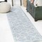 Jonathan Y Tumbling Blocks Modern Geometric Light Blue/White 2 ft. x 8 ft. Runner Rug SEU101C-28 - alternate 1