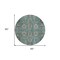 Homeroots 8' Teal Blue Aqua And Beige Round Oriental Washable Indoor Outdoor Area Rug 582136 - alternate 2