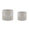 Homeroots Set of Two White And Beige Porcelain 1 Ounce Geometric Round Pot Planters 634282 - alternate 3