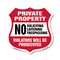 Signmission Private Property Shield Sign No Soliciti, 12 Inch X 12 Inch, Plastic Sign SHI-P-12-452 - alternate 1