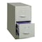 Hirsh 15" W 2 Drawer Vertical File Cabinet, Light Gray, Letter 14417 - alternate 2