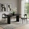 Homeroots 79" Black Solid Wood Double Pedestal Base Oval Dining Table 721103 - alternate 2