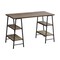 Homeroots 47" Taupe and Black Wood and Metal Sled Computer Desk 489976 - alternate 1