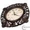 Clockswise 11in Classic Hanging Wall Clock with Ornate Floral Scroll Frame in Vintage Distressed Finish, Brown QI004932 - alternate 3