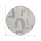 Homeroots 8' Silver And Gold Round Geometric Washable Indoor Outdoor Area Rug 618120 - alternate 2