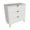 Homeroots 30" White And Natural Wood Three Drawer Dresser 552260 - alternate 3