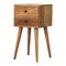 Homeroots 22" Brown Solid Wood Two Drawer Nightstand 701743 - alternate 2